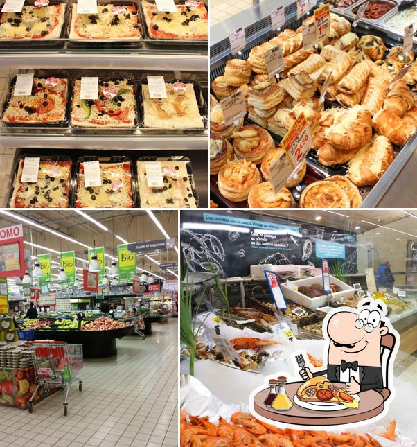 Essayez des pizzas à Carrefour Caen Rots