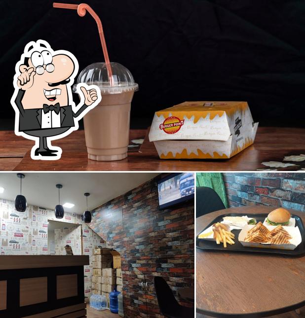 The interior of Burger Point