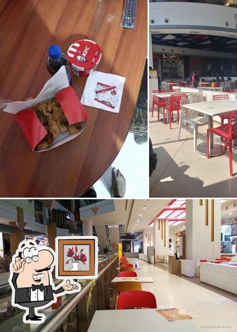 The interior of KFC