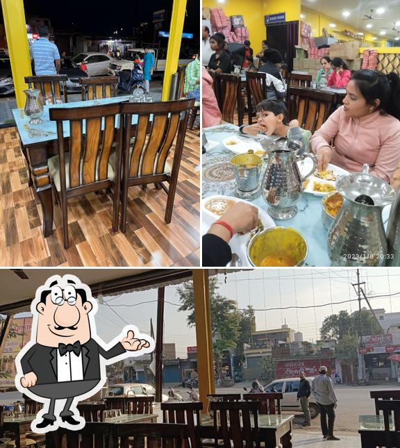 The interior of RJ 21 RAJSTHANI DHABA SWEETS & THALI RESTAURENT