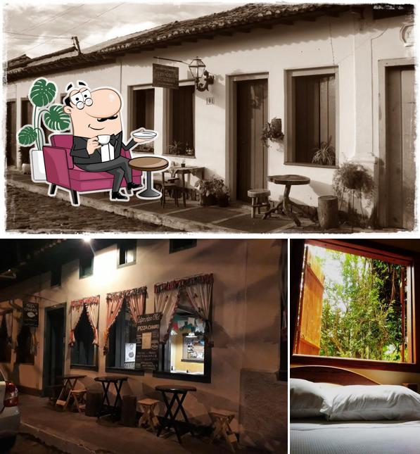 O interior do Pousada e Restaurante Capim Rosa Chá