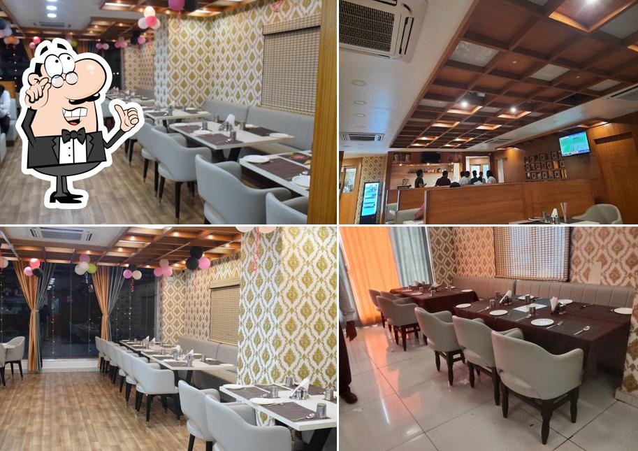 The interior of AROMA FINE DINE RESTAURANT & BANQUET HALL