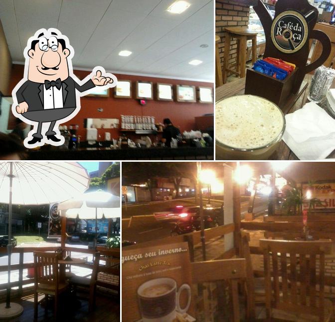 O interior do Cafeteria Café da Roça