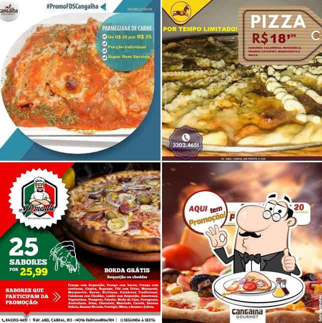 Escolha diferentes estilos de pizza