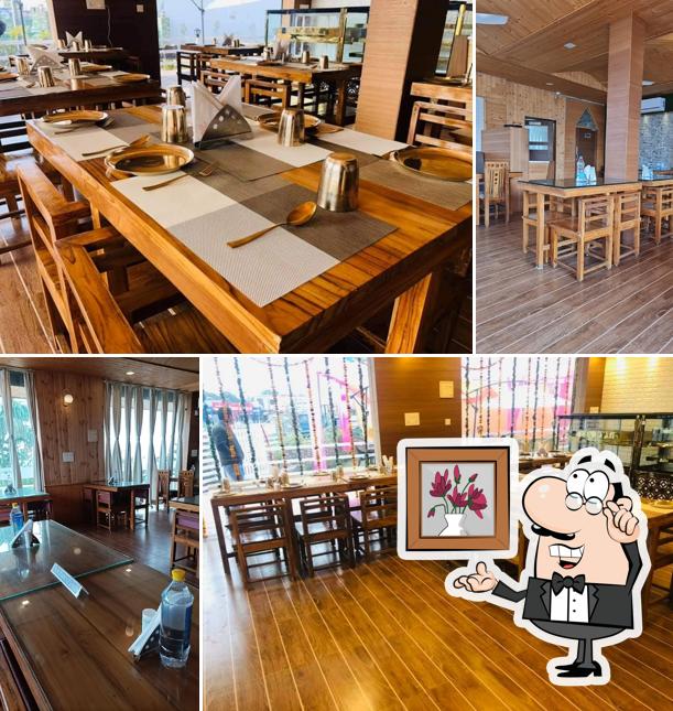 The interior of Yatharth Bhoj Pure Veg Smart Restaurant