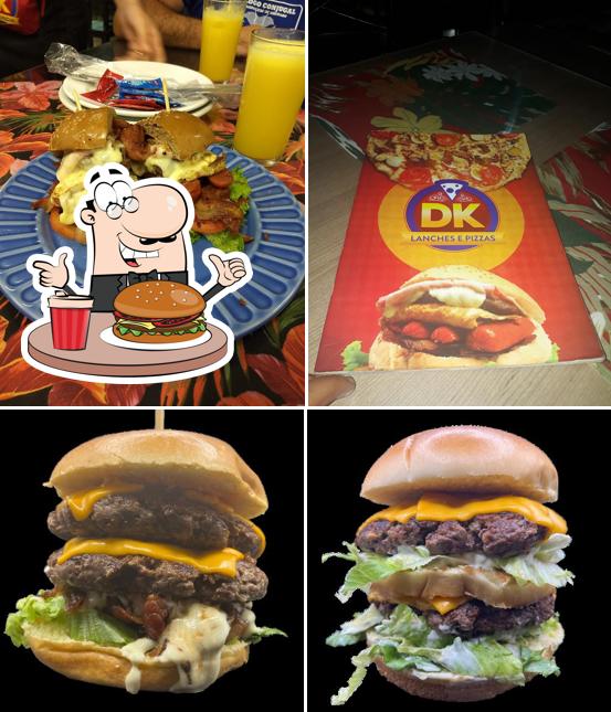 Consiga um hambúrguer no DK Lanches e Pizzas