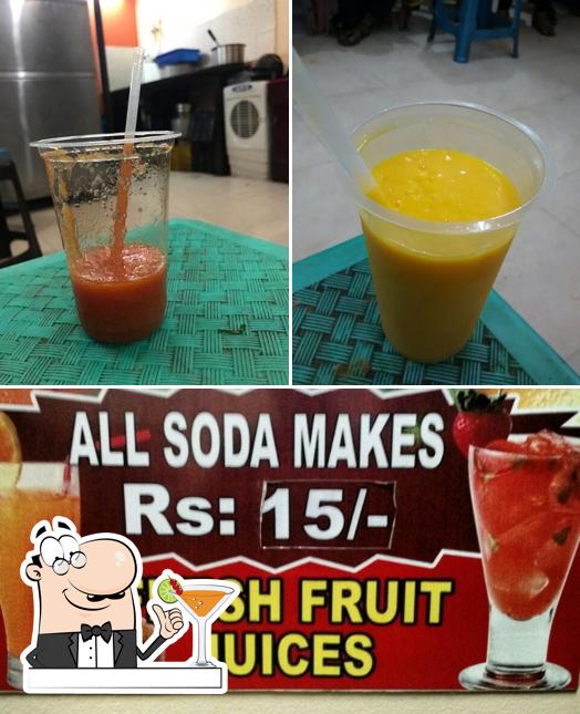 The restaurant's drink and food