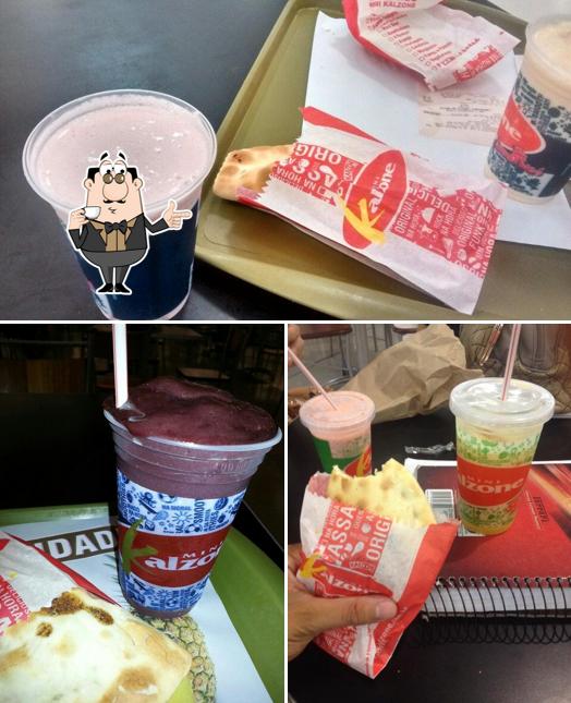 Desfrute de uma bebida no Mini Kalzone Midway Mall