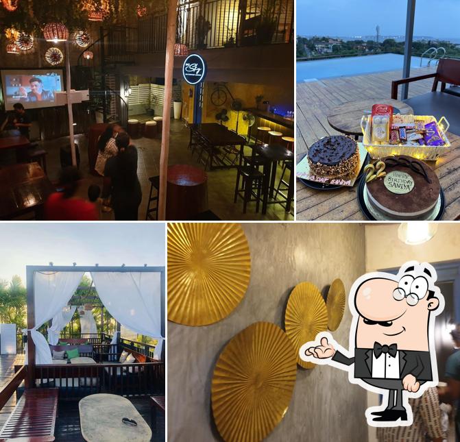 The interior of SinQ Sky The Rooftop Lounge