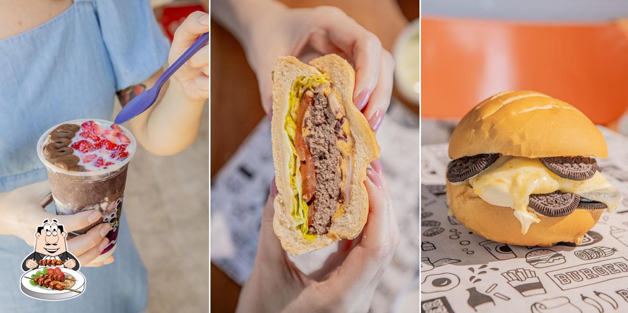 Comida em Brothers BFC Itapema Burger Frango Frito no Pote e Açaí