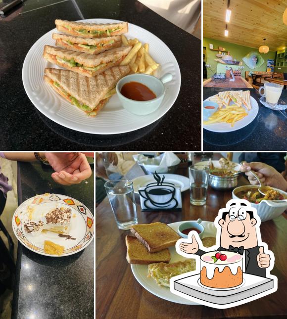 Carrot cake at Red Feathers cafe