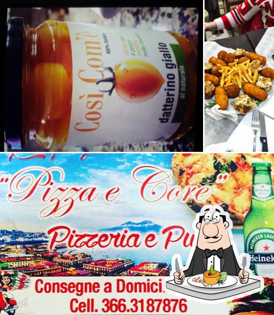 Tra le varie cose da Pizzeria E Tavola Calda Pizza E Core si possono trovare la cibo e birra