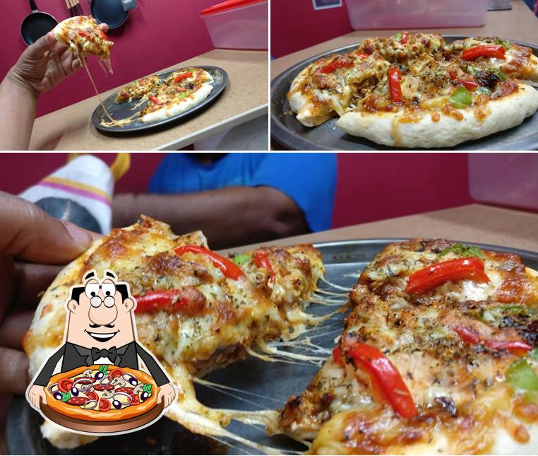 At Pizza Hub, you can try pizza