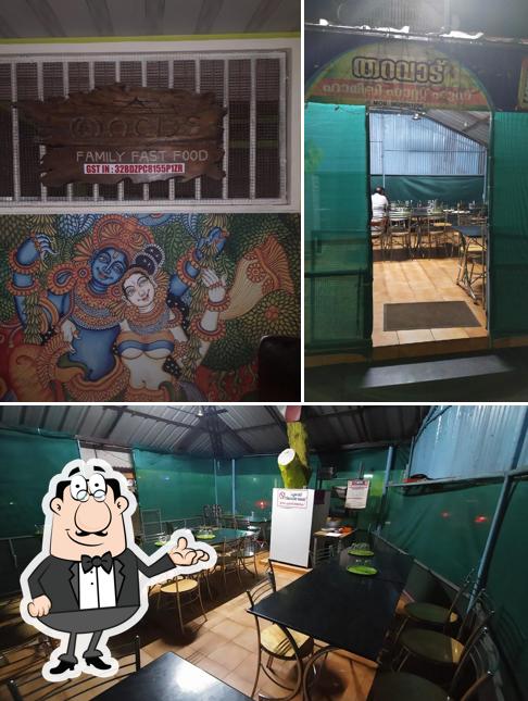 The interior of Tharavadu Family Fast Food