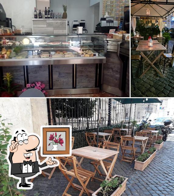 Tra le diverse cose da Bar do' Brasil si possono trovare la interni e tavolo da pranzo