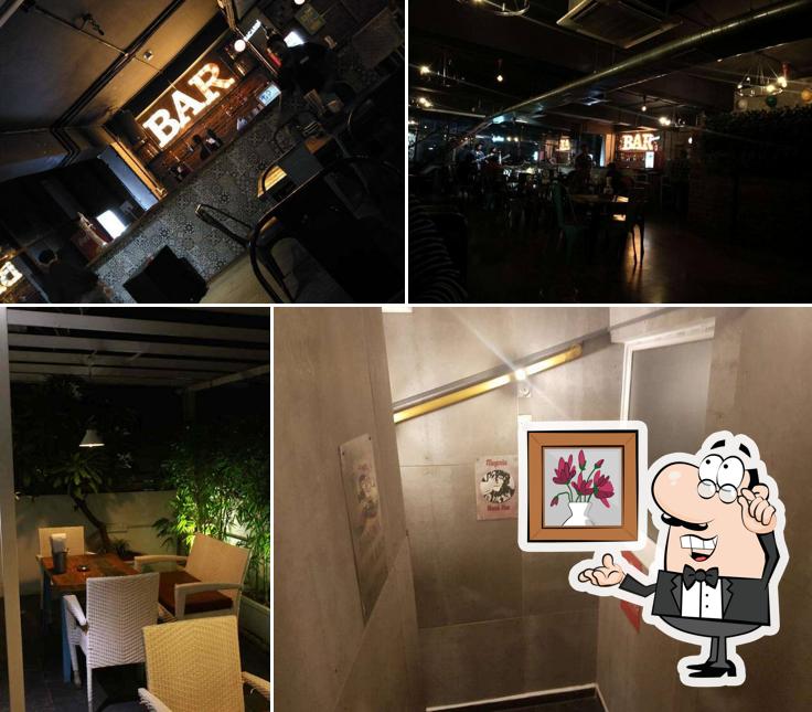 Take a seat at one of the tables at Up & Above