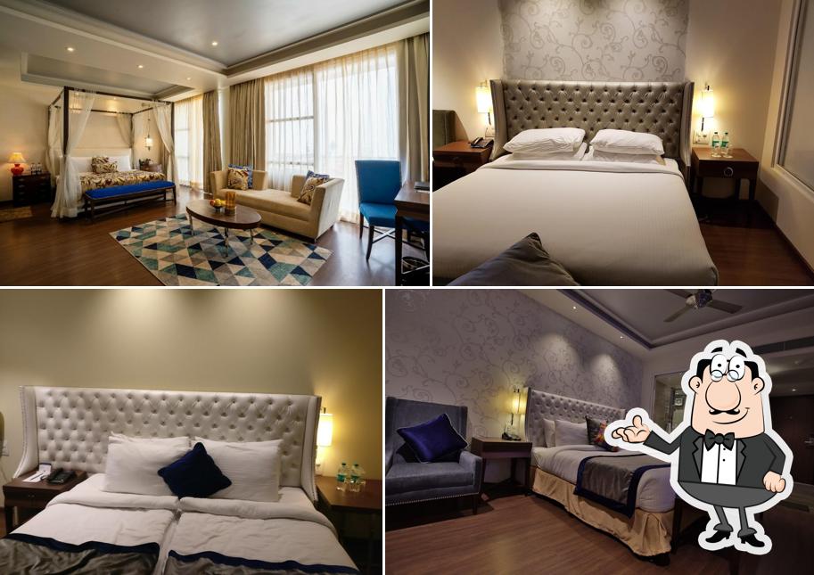 Take a seat at one of the tables at Firestone ,Indraprastha Spa Resort