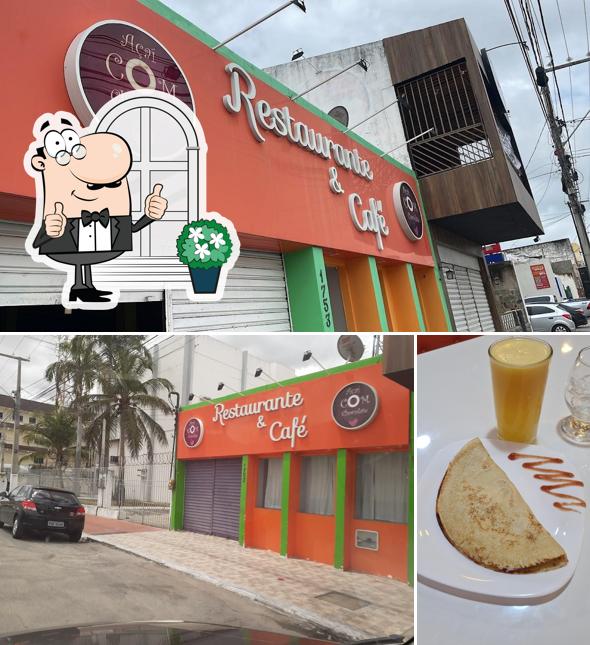 A imagem da exterior e comida no Açaí com Chocolate Restaurante & Café