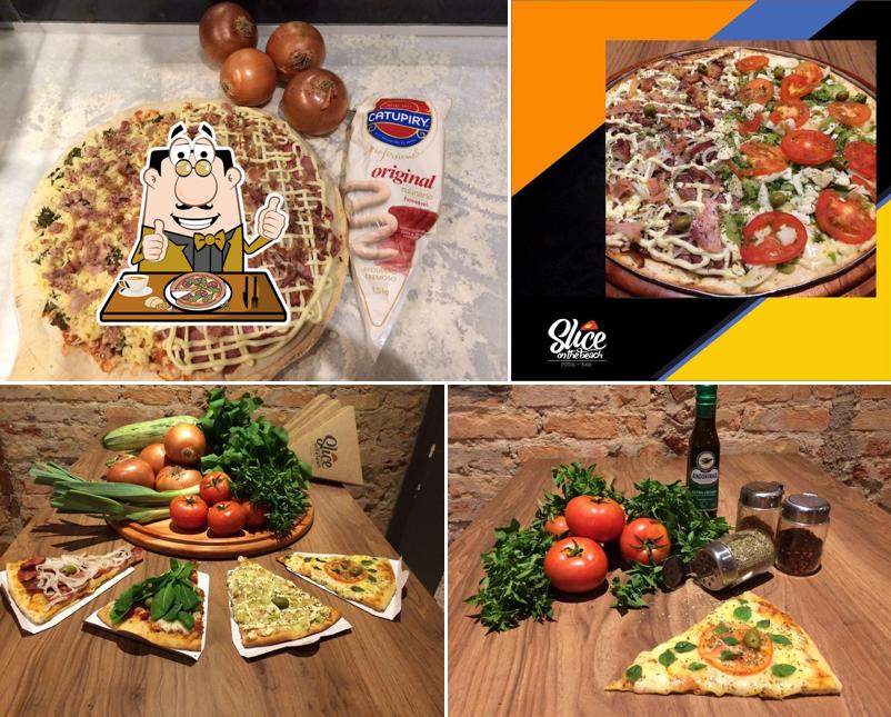 No Slice Pizza Bar Boqueirão, você pode provar pizza