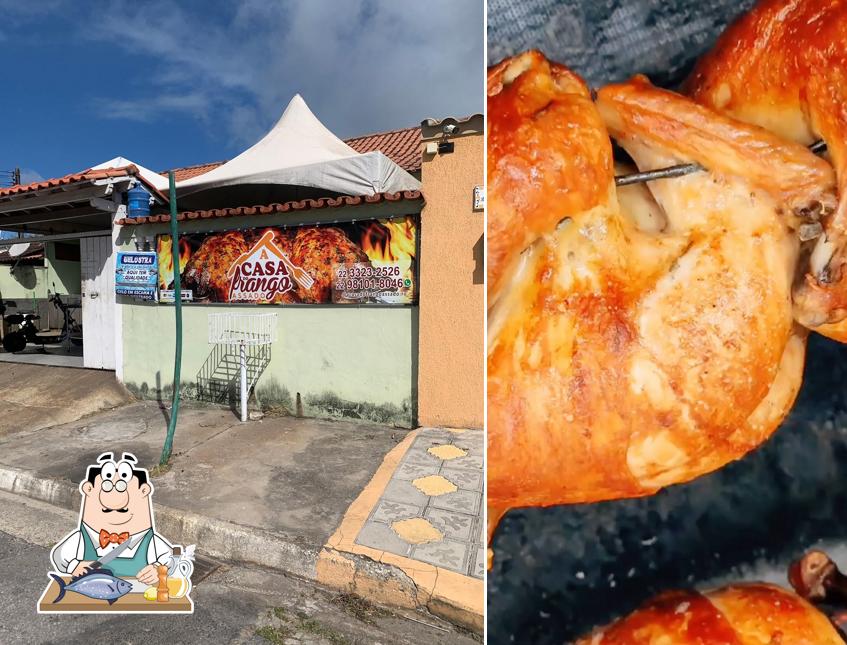 Salmão grelhado em A Casa do Frango Assado - (Rio das Ostras)