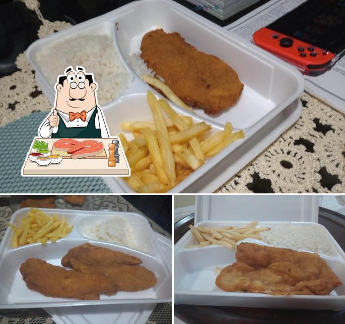 Peixe e fritas em Biggs Lanches, Refeições e Pizzas - Zona Sul