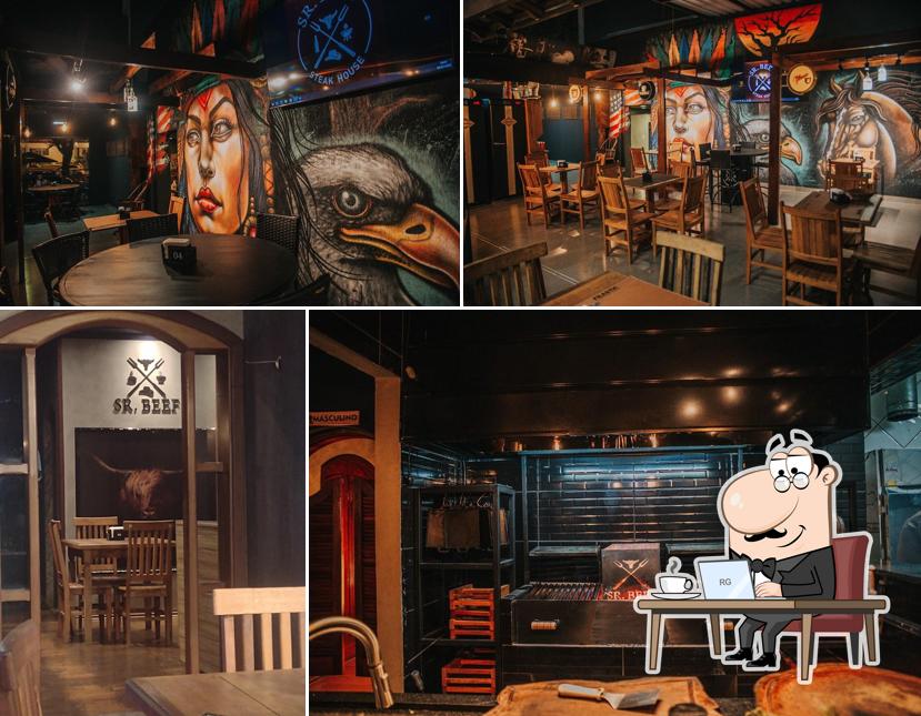 Veja imagens do interior do Sr Beef Steak House