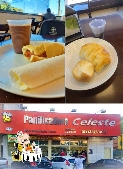 O Panificadora Celeste Pães e Conveniências se destaca pelo comida e exterior