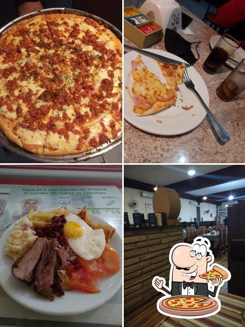 Escolha pizza no Restaurante & Pizzaria Sabores do Sul
