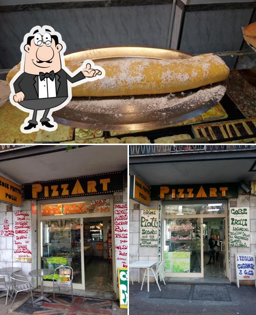 Tra le diverse cose da Pizzart si possono trovare la interni e cibo