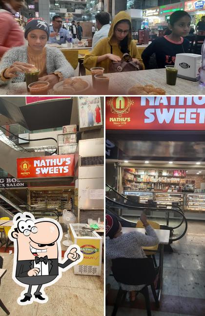 The interior of Nathu's Sweets