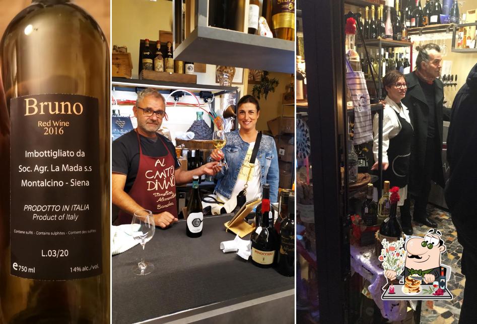 È gradevole godersi un bicchiere di vino a Al canto divino