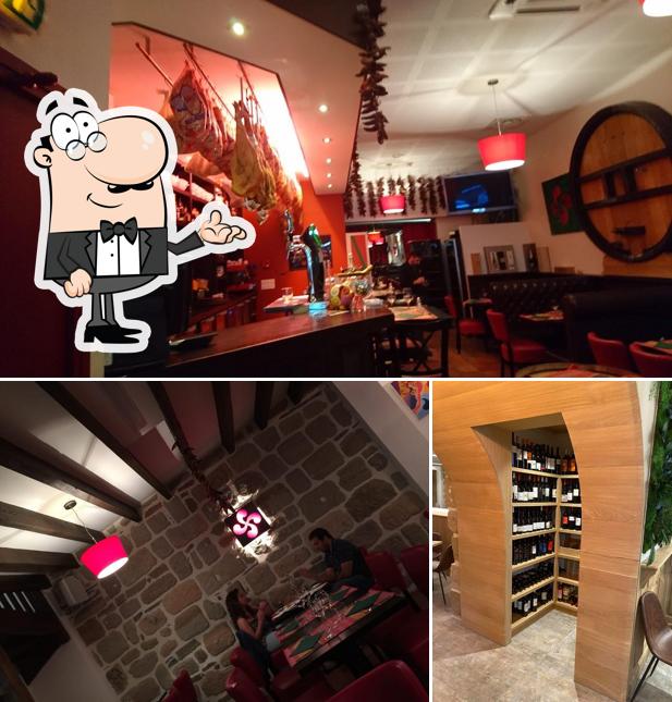 Voici la photo représentant la intérieur et vin sur L'Instant Basque