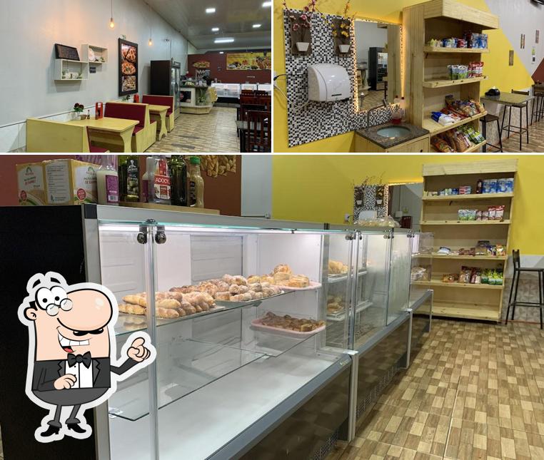 Sente em uma das mesas no Multimaster Lanchonete & Pizzaria