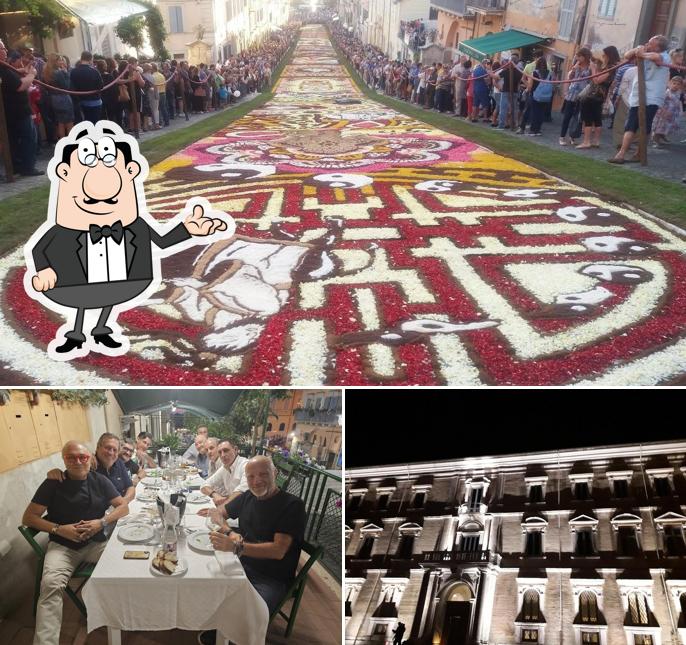 Gli interni di Trattoria dei Cacciatori