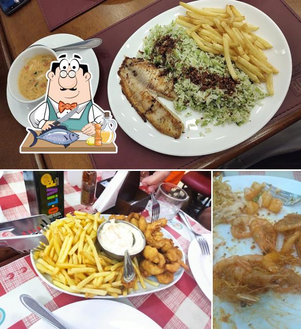 Salmão grelhado em O Camarao Arte Bia