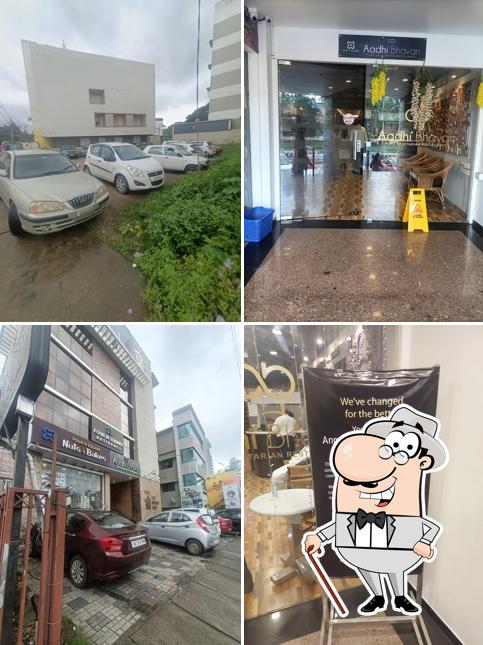 The exterior of Aadhi Bhavan - Pure Vegetarian Restaurant