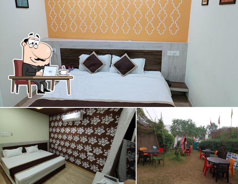 The interior of Diva Pushkar a friendly stay & Restaurant