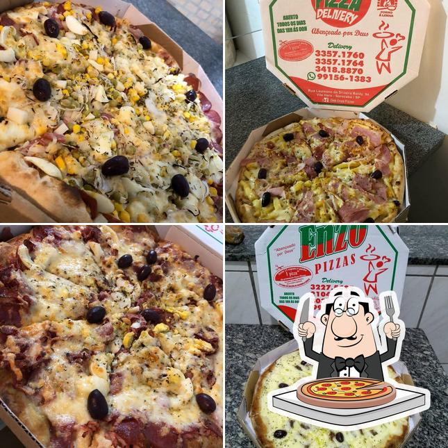 Escolha diferentes estilos de pizza