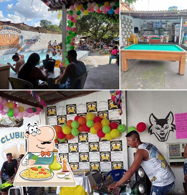 Comida em Clubinho espaço de lazer