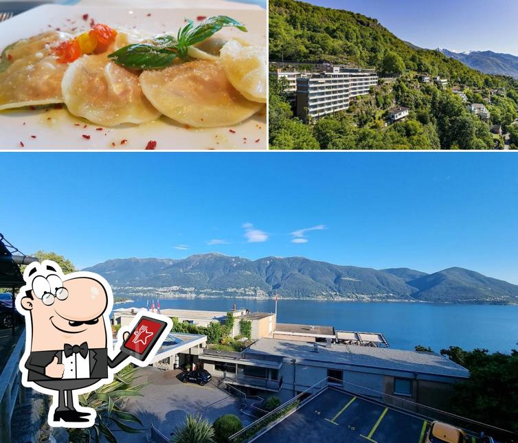 La immagine di esterno e cibo da Hotel Casa Berno