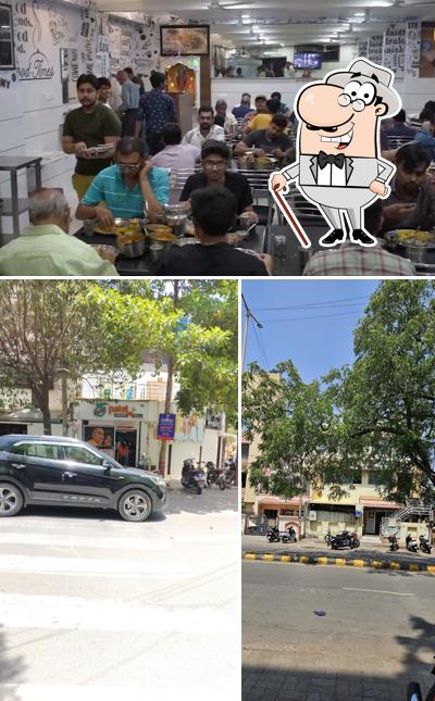 The picture of exterior and interior at Patel Dining Hall