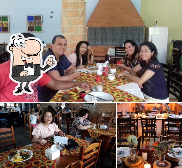 O interior do Sete Lagos Restaurante Caipira