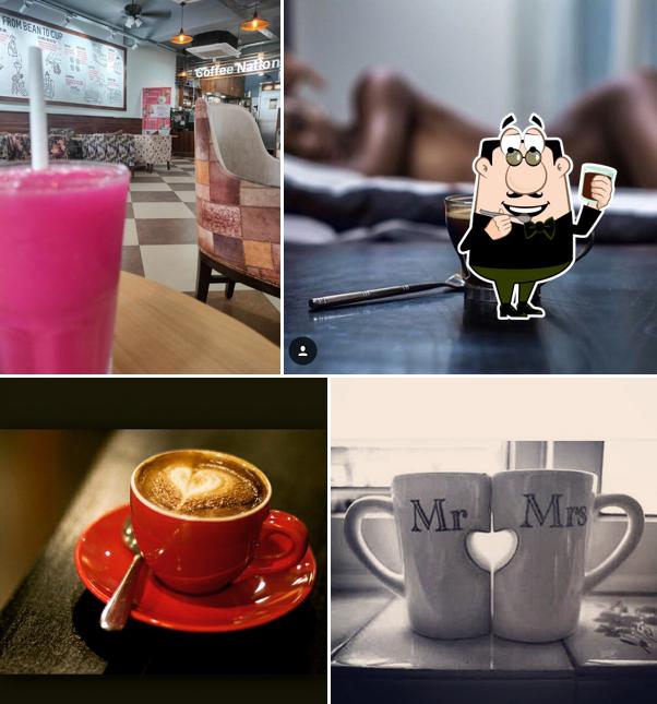 Enjoy a beverage at Coffee Nation Rohtak