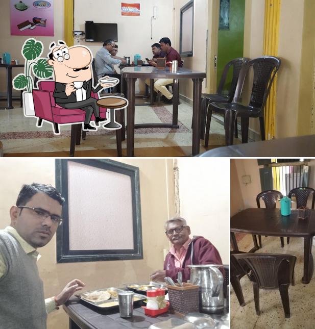 The interior of Shree Umiyaji Annapurna Dining hall