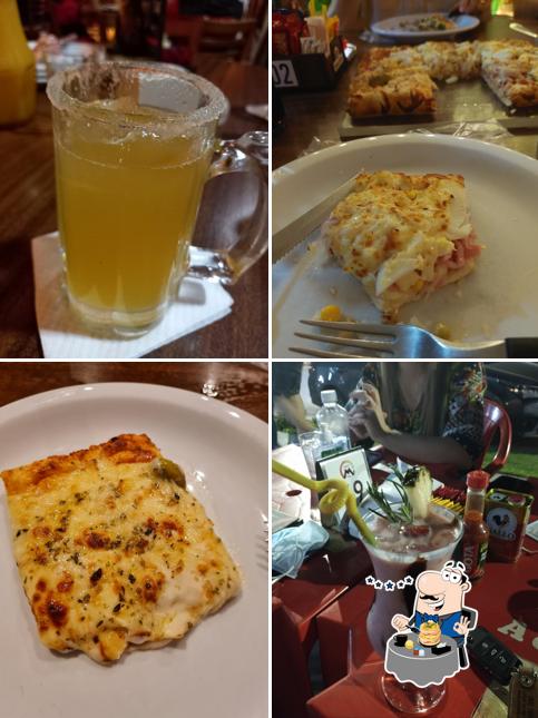 Platos en Metru's Pizzaria