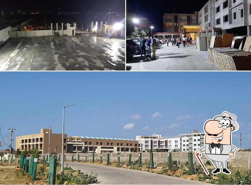 Check out the outside part of Kadva Patel Samaj / Uma Atithi Gruh - Dwarka