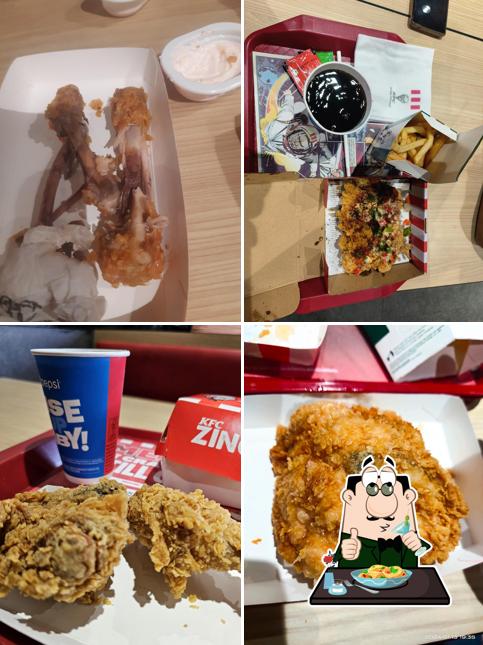Fried chicken at KFC