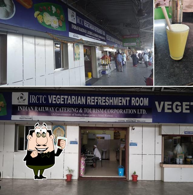 Enjoy a beverage at Vegetarian Refreshment Room