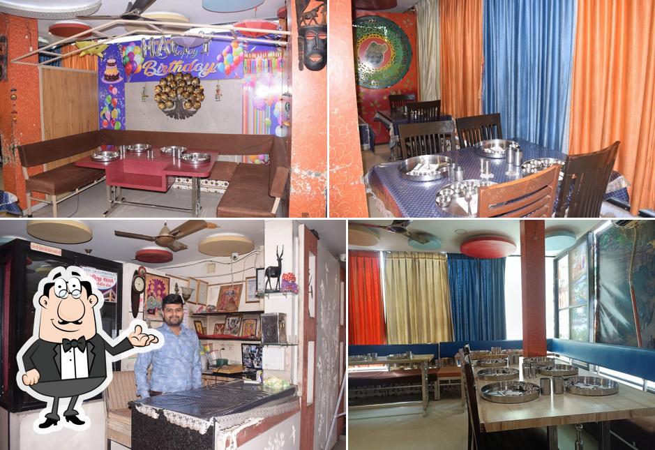 The interior of Shreeji Thal Dining Hall Dakor Best Gujarati Restaurant, Dining Hall