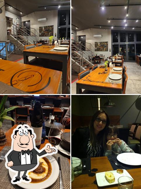 O interior do Caldeira Restaurante